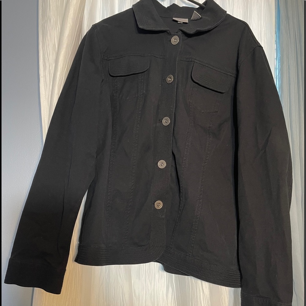 Black denim jacket
